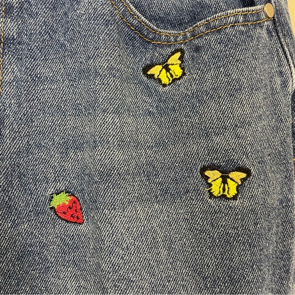 BP Embroidered High Waist Mom Denim Jeans Size 31 - Picture 6 of 11